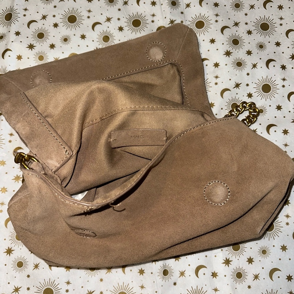 Mango Tan Suede Women's Bag